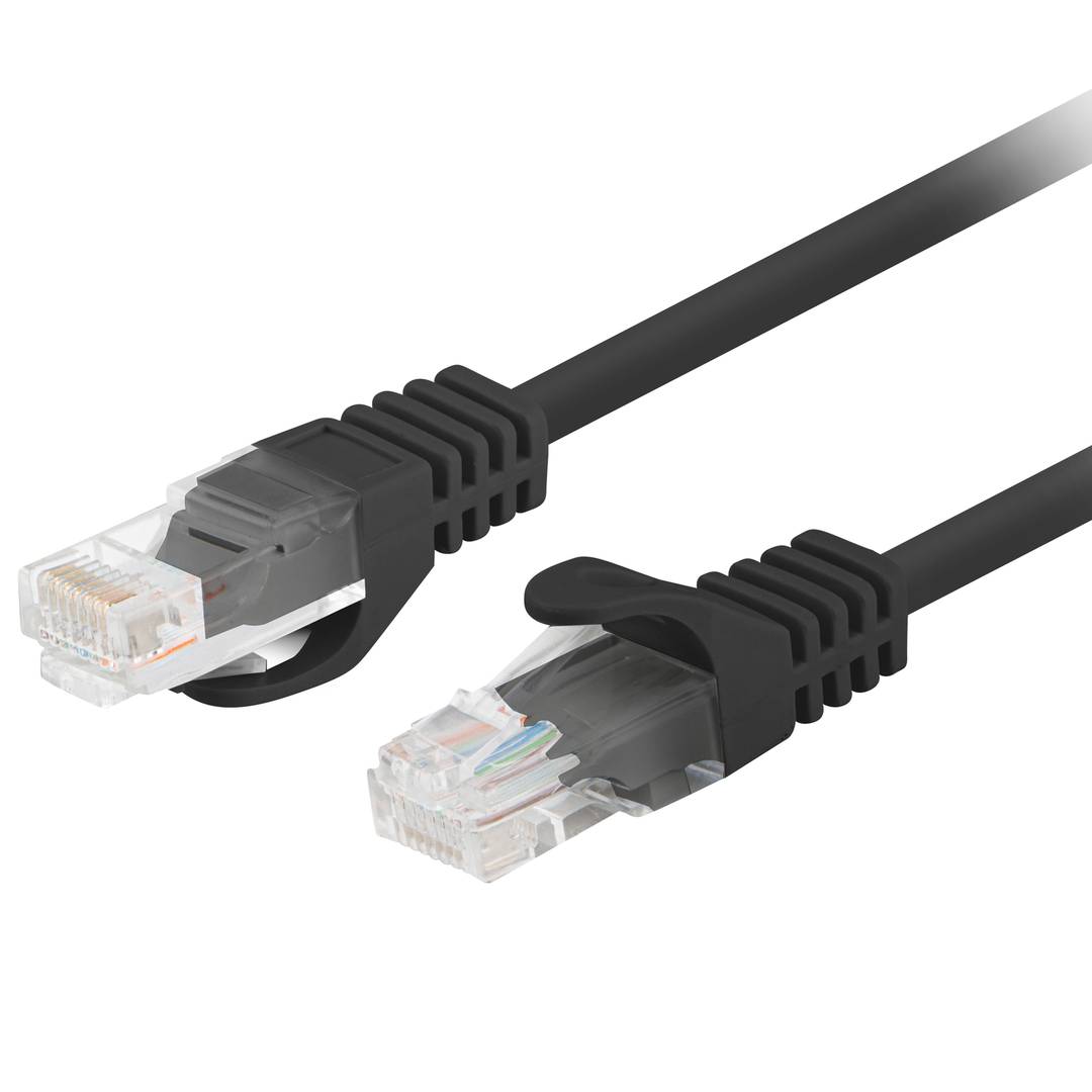 Lanberg cat 5E/UTP netwerkkabel 7,5 m zwarte kleur PCU5-10CC-0750-BK