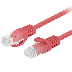 Kabel sieciowy Lanberg kat.5E UTP 0,25m kolor czerwony PCU5-10CC-0025-R