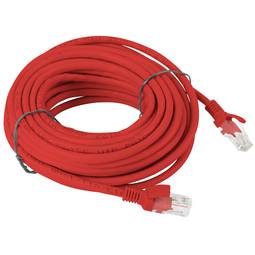 Câble réseau Lanberg cat.5E UTP 10 m couleur rouge PCU5-10CC-1000-R