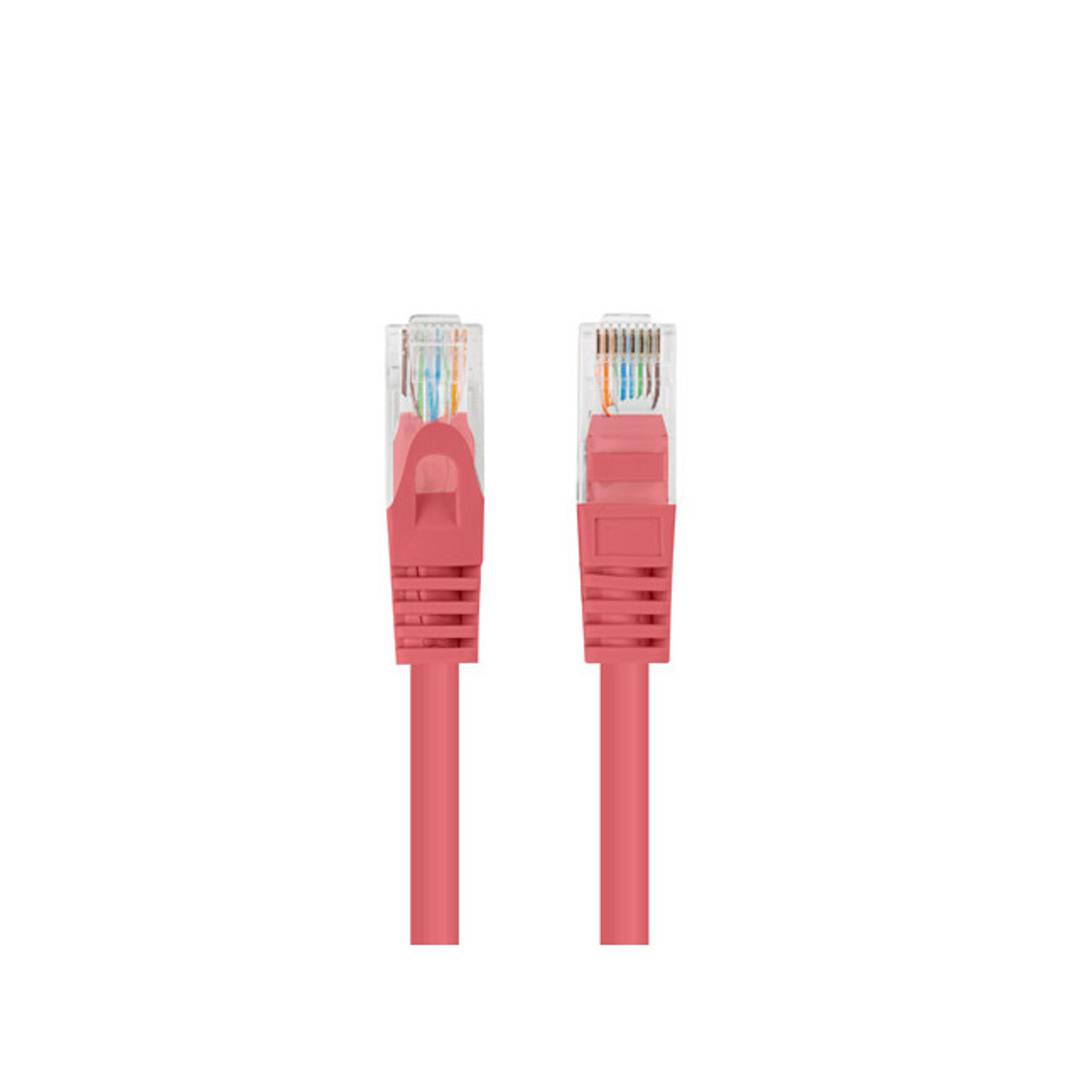 Pak van 10 stuks Lanberg netwerkkabel cat.5e UTP 1 m rode kleur PCU5-20CC-0100-R