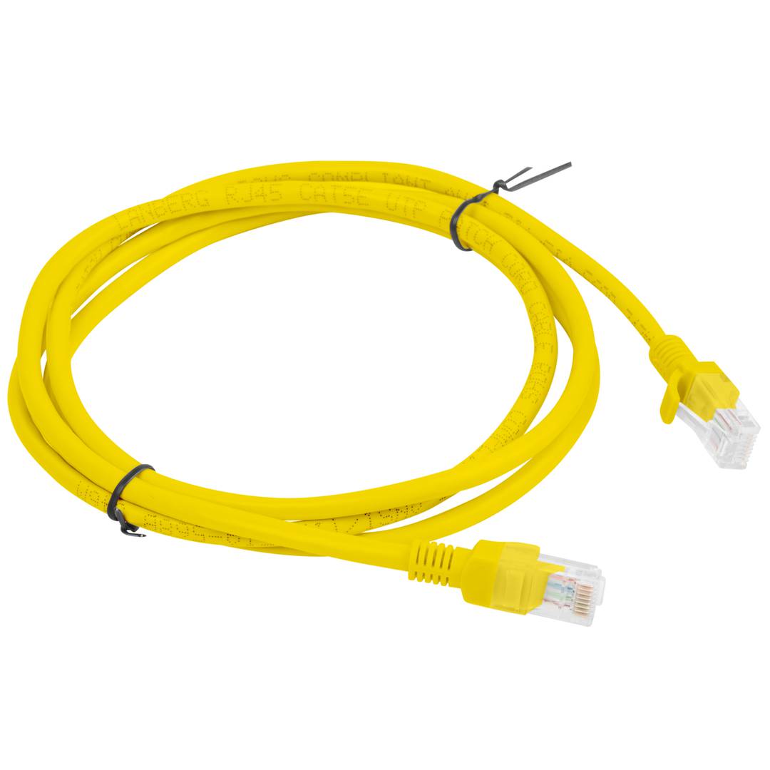 Câble réseau Lanberg cat.5E UTP 1.5m couleur jaune PCU5-10CC-0150-Y
