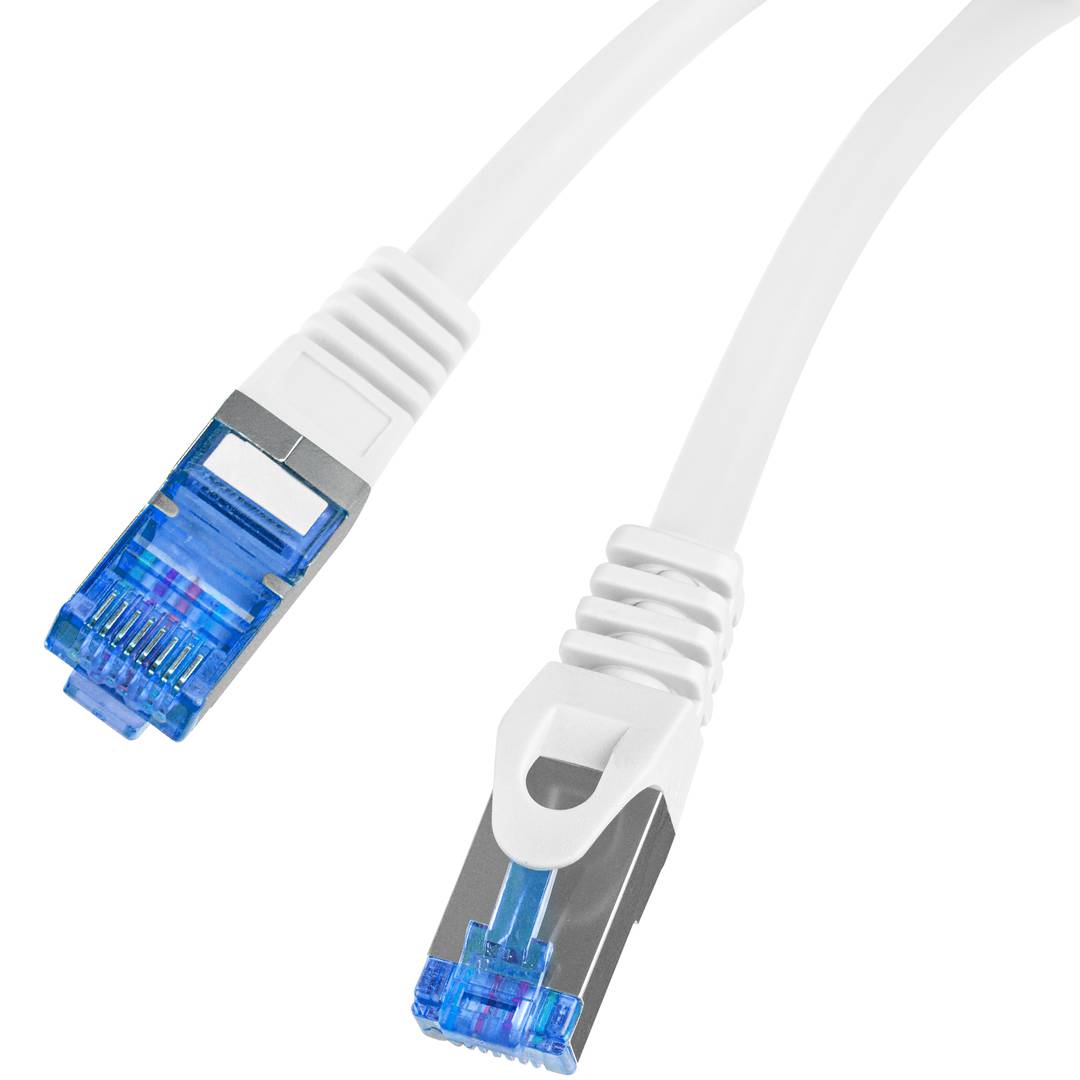 Câble réseau Lanberg cat 6A S/FTP LSZH 0,25 m blanc PCF6A-10CC-0025-W