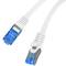 Câble réseau Lanberg cat 6A S/FTP LSZH 0,25 m blanc PCF6A-10CC-0025-W