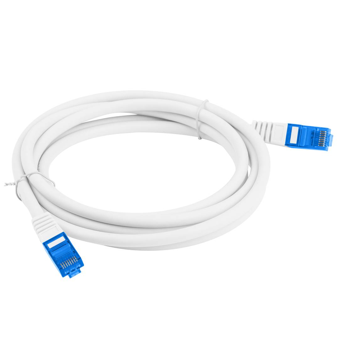 Cable de red de Lanberg cat.6A S/FTP LSZH CCA de 1 m color blanco PCF6A-10CC-0100-W