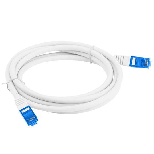 Cable de red de Lanberg cat.6A S/FTP LSZH CCA de 1 m color blanco PCF6A-10CC-0100-W