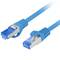 Cable de xarxa de Lanberg cat 6A S/FTP LSZH de 0,25 m color blau PCF6A-10CC-0025-B