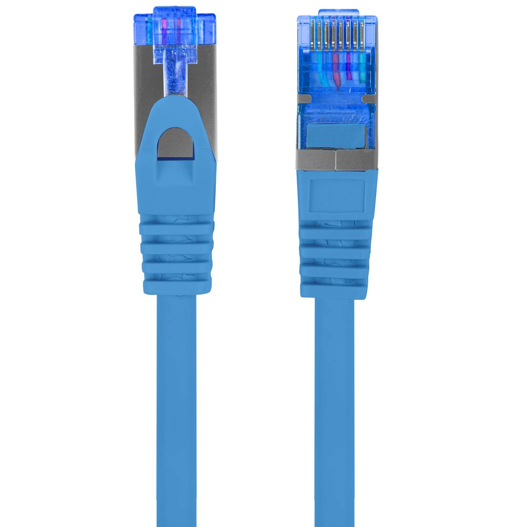 Kabel sieciowy Lanberg kat.6A S/FTP LSZH CCA 5m kolor niebieski PCF6A-10CC-0500-B