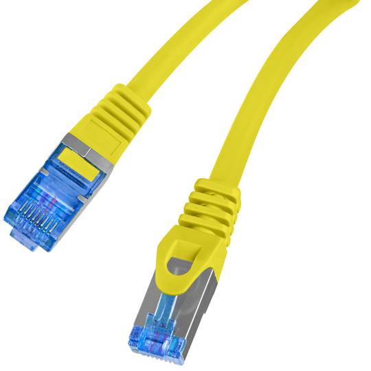 Kabel sieciowy Lanberg kat. 6A S/FTP LSZH 0,25 m żółty PCF6A-10CC-0025-Y