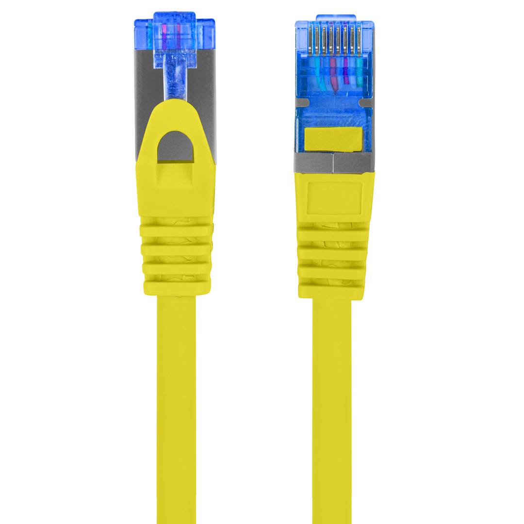 Cable de red de Lanberg cat.6A S/FTP LSZH CCA de 15 m color amarillo PCF6A-10CC-1500-Y