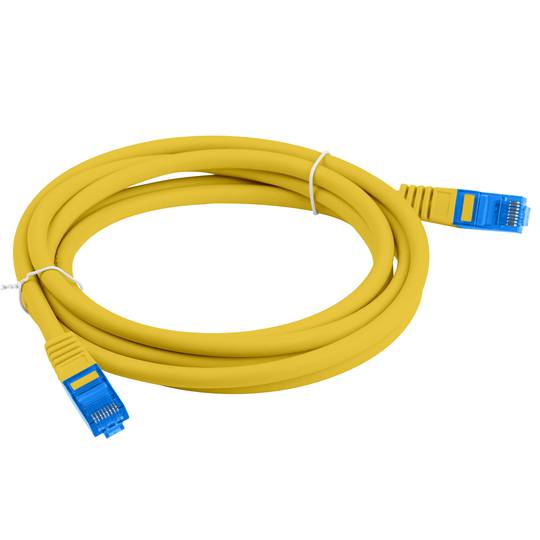 Kabel sieciowy Lanberg kat.6A S/FTP LSZH CCA 1m żółty PCF6A-10CC-0100-Y