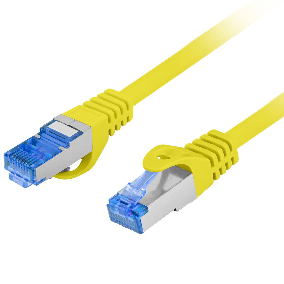 Kabel sieciowy Lanberg kat.6A S/FTP LSZH CCA 20 m żółty PCF6A-10CC-2000-Y