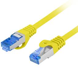 Kabel sieciowy Lanberg kat.6A S/FTP LSZH CCA 2m żółty PCF6A-10CC-0200-Y