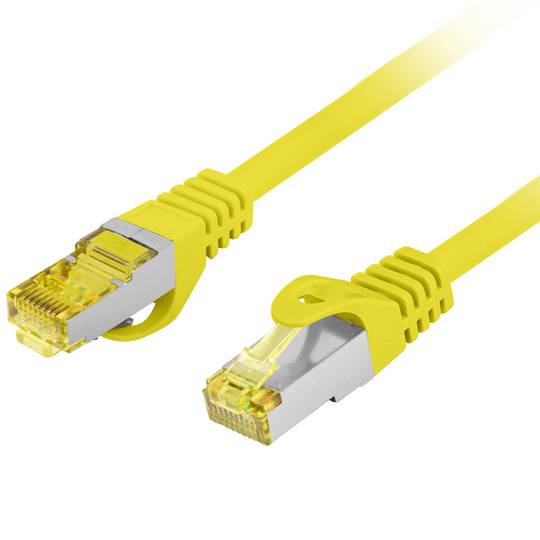 Lanberg cat 6A S/FTP LSZH network cable 0.5 m yellow PCF6A-10CU-0050-Y