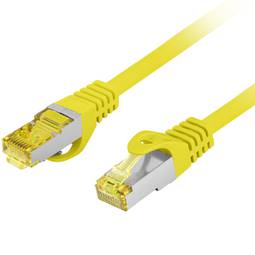 Kabel sieciowy Lanberg kat. 6A S/FTP LSZH 1,5m żółty PCF6A-10CU-0150-Y