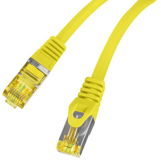 Cable de red de Lanberg cat 6A S/FTP LSZH de 1,5 metros color amarillo PCF6A-10CU-0150-Y