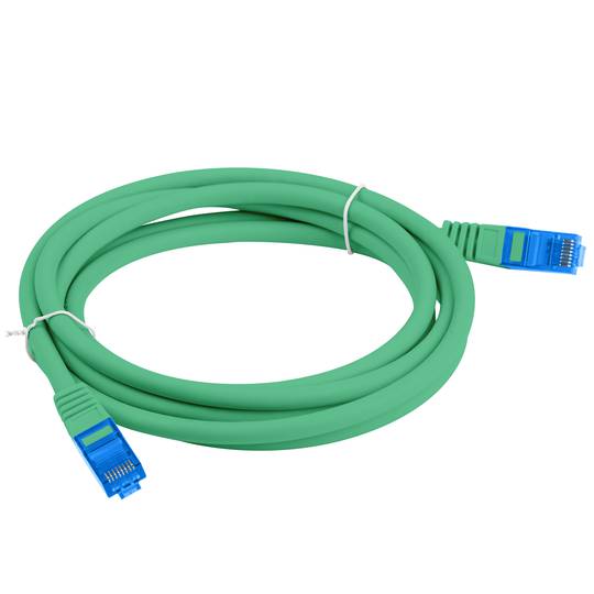 Kabel sieciowy Lanberg kat.6A S/FTP LSZH CCA 0,5m zielony PCF6A-10CC-0050-G