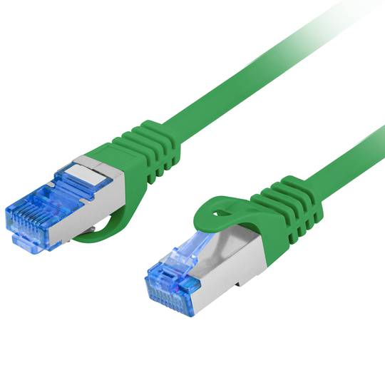 Cavo di rete Lanberg cat.6A S/FTP LSZH CCA 10 m verde PCF6A-10CC-1000-G