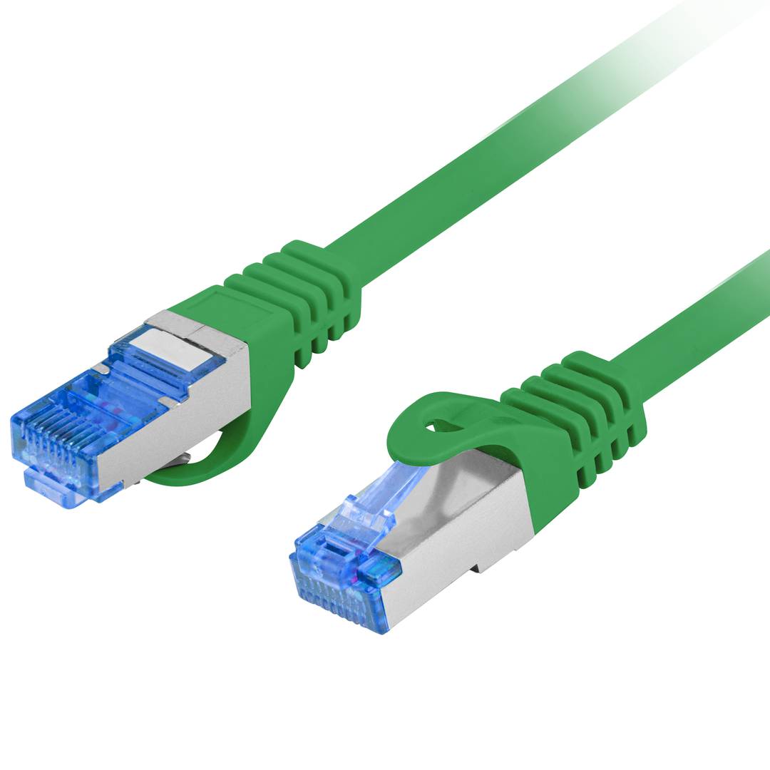 Cabo de rede Lanberg cat.6A S/FTP LSZH CCA 1 m verde PCF6A-10CC-0100-G