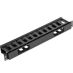 Panell guiacables de plàstic per a armari rack 19" 1U per a gestió de cables 85mm