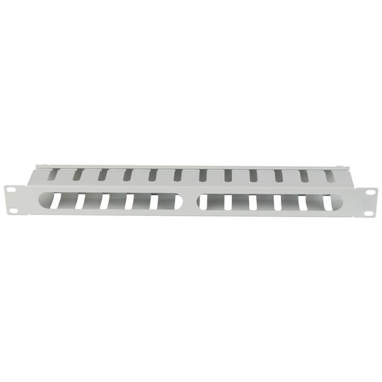 Biały panel prowadzący kable do szafy rack 19