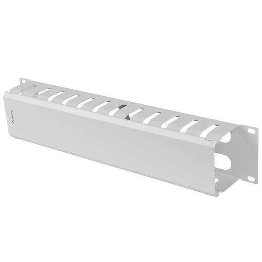 Panel guíacables blanco para armario rack 19