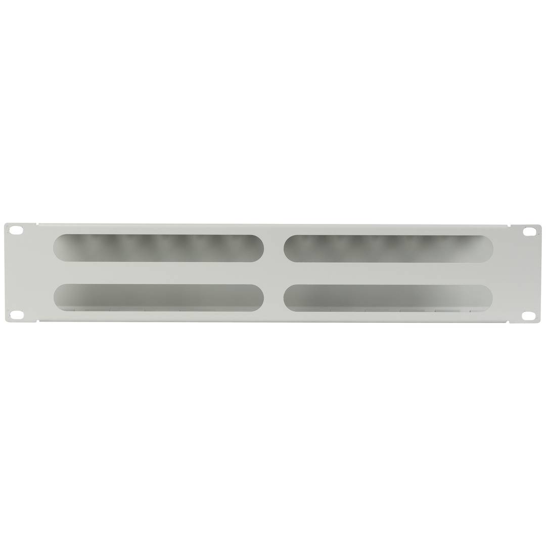 Panel guíacables blanco para armario rack 19