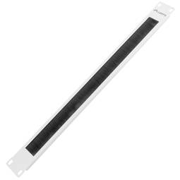 Cable gland panel for rack cabinet 19" white with brush 1U Lanberg AK-1101-S