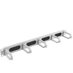 Kabeldurchführungsplatte für Rackschrank 19" weiß mit 5 Ringen 1HE Lanberg AK-1203-S