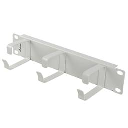Panell passa-cables per a armari rack 19" blanc amb 3 anelles 1U Lanberg