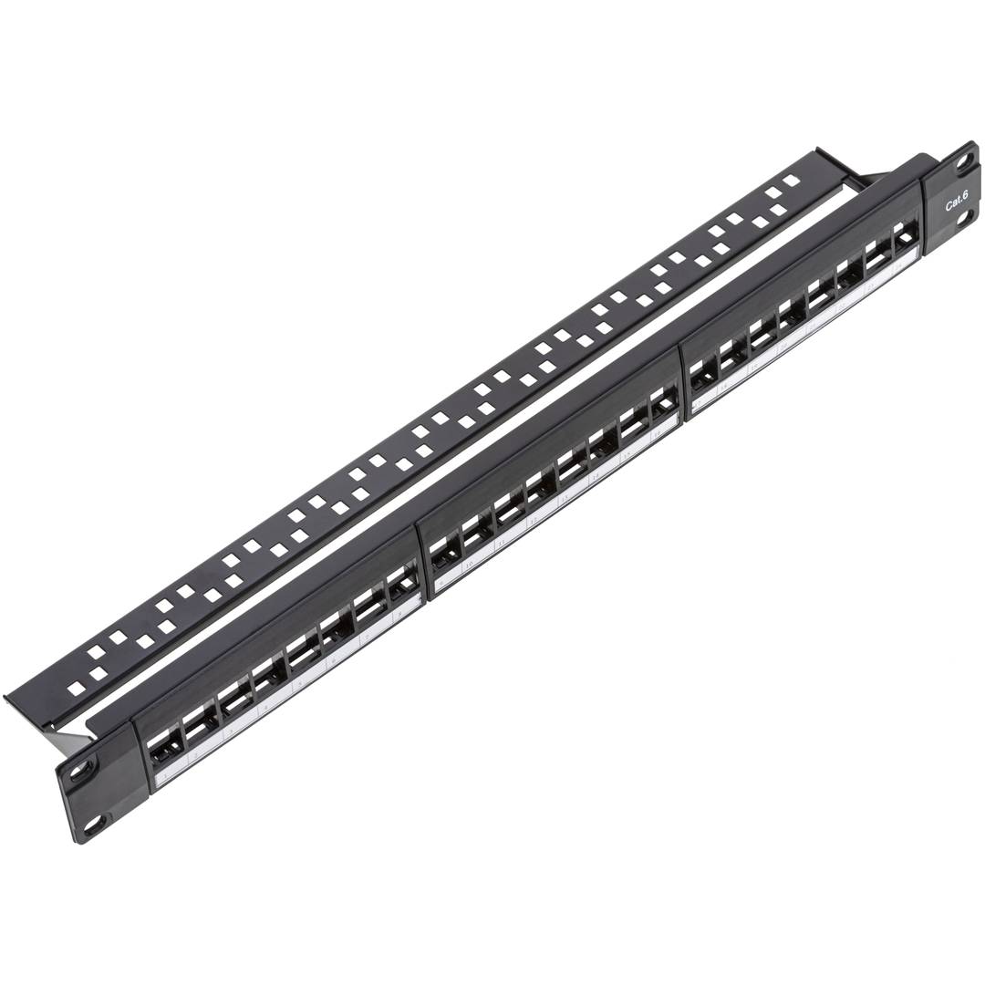 Patch panel rack 19 16-portowy 1U typ 110 do konfigurowalnego keystone