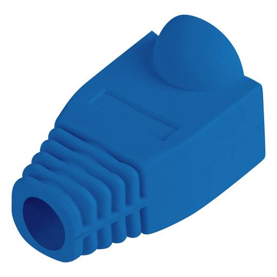 Copertura in gomma Lanberg per connettore RJ45, blu Confezione da 100 unità