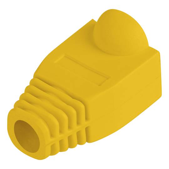 Tampa de borracha Lanberg para conector RJ45, amarelo Embalagem com 100 unidades