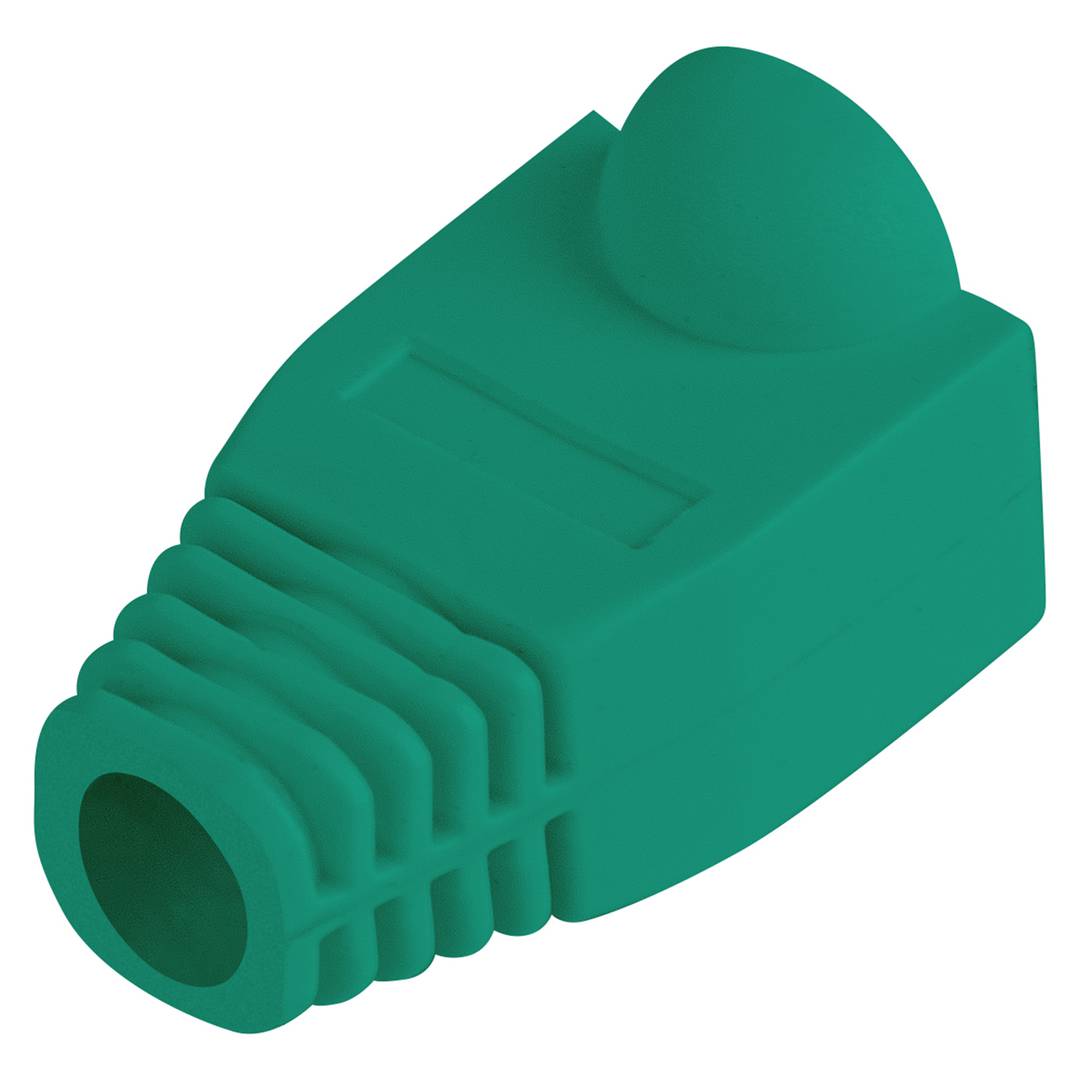 Coberta de goma Lanberg per a connector RJ45 de color verd Pack de 100uds