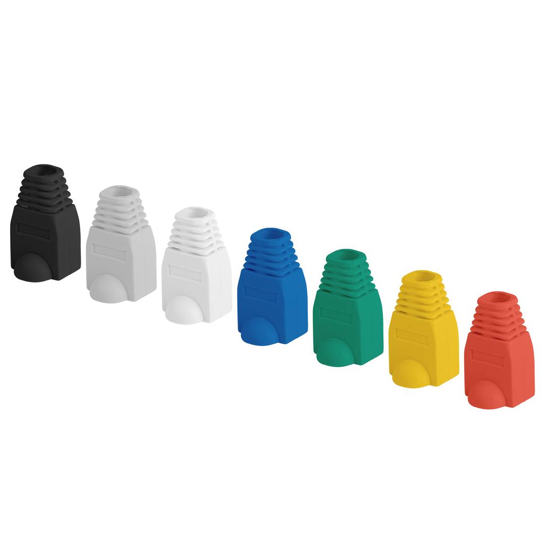 Lanberg rubberen hoes voor RJ45-connector in zwarte kleur Pak van 100 stuks