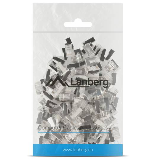Pack de 100 unidades conector RJ45 Cat 5E FTP 8P8C de Lanberg PLS-5000