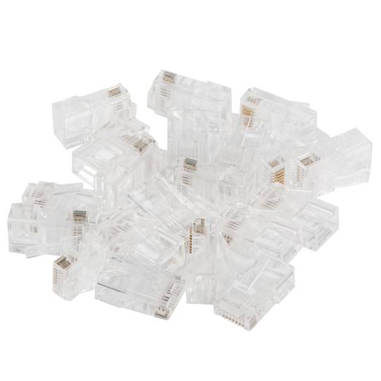 Pack de 20 unidades enchufe RJ45 de 8 clavijas cat.5E UTP de 8 pin de Lanberg PLU-5020EZ