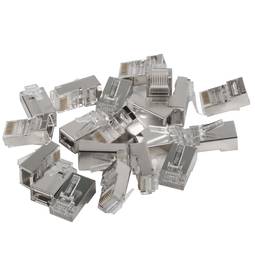 Pacote com 20 unidades Plugue RJ45 de 8 pinos cat.5E FTP Lanberg de 8 pinos PLS-5020EZ