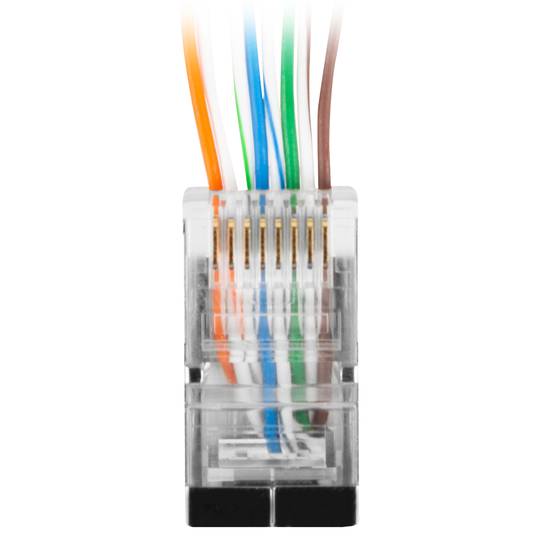Confezione da 20 unità Spina RJ45 a 8 pin cat.5E FTP Lanberg a 8 pin PLS-5020EZ