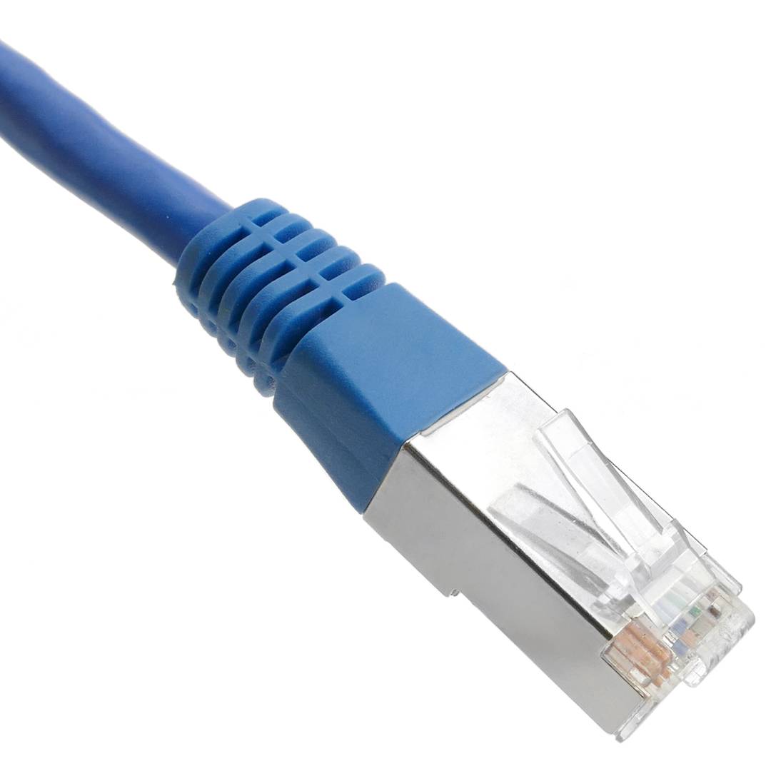 Câble Cat 5e FTP bleu 25cm