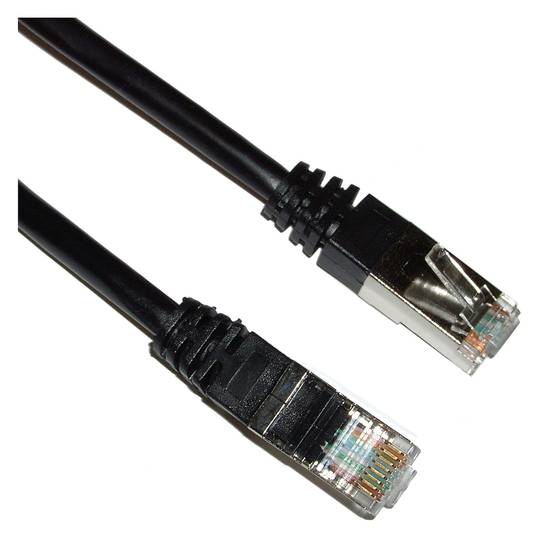 Cable FTP categoría 5e negro 5m