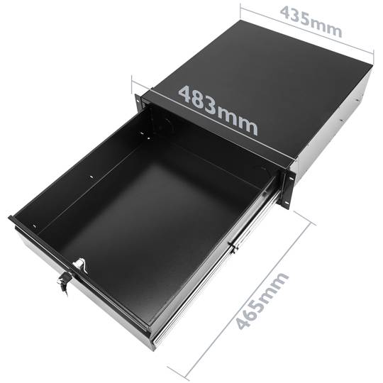 Gaveta para Rack 19 com fundo 465 mm de 3U