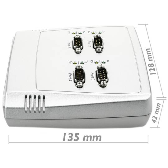 Servidor serial 4 x RS232 para ethernet TCP IP UDP RJ45 10/100 Mbps NCOM-411