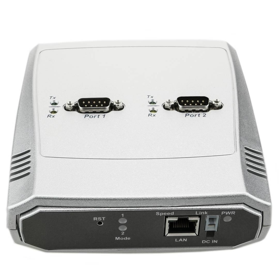 Servidor serie 2 x RS232 RS422 RS485 a ethernet TCP IP UDP RJ45 10/100 Mbps NCOM-213