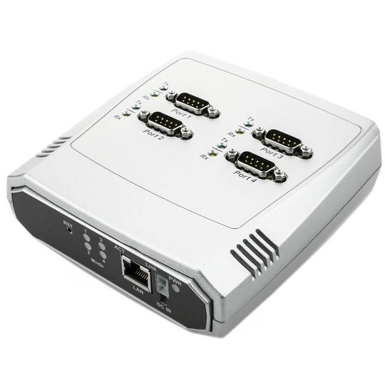 Serial server 4 x RS232 RS422 RS485 to ethernet TCP IP UDP RJ45 10/100 Mbps NCOM-413