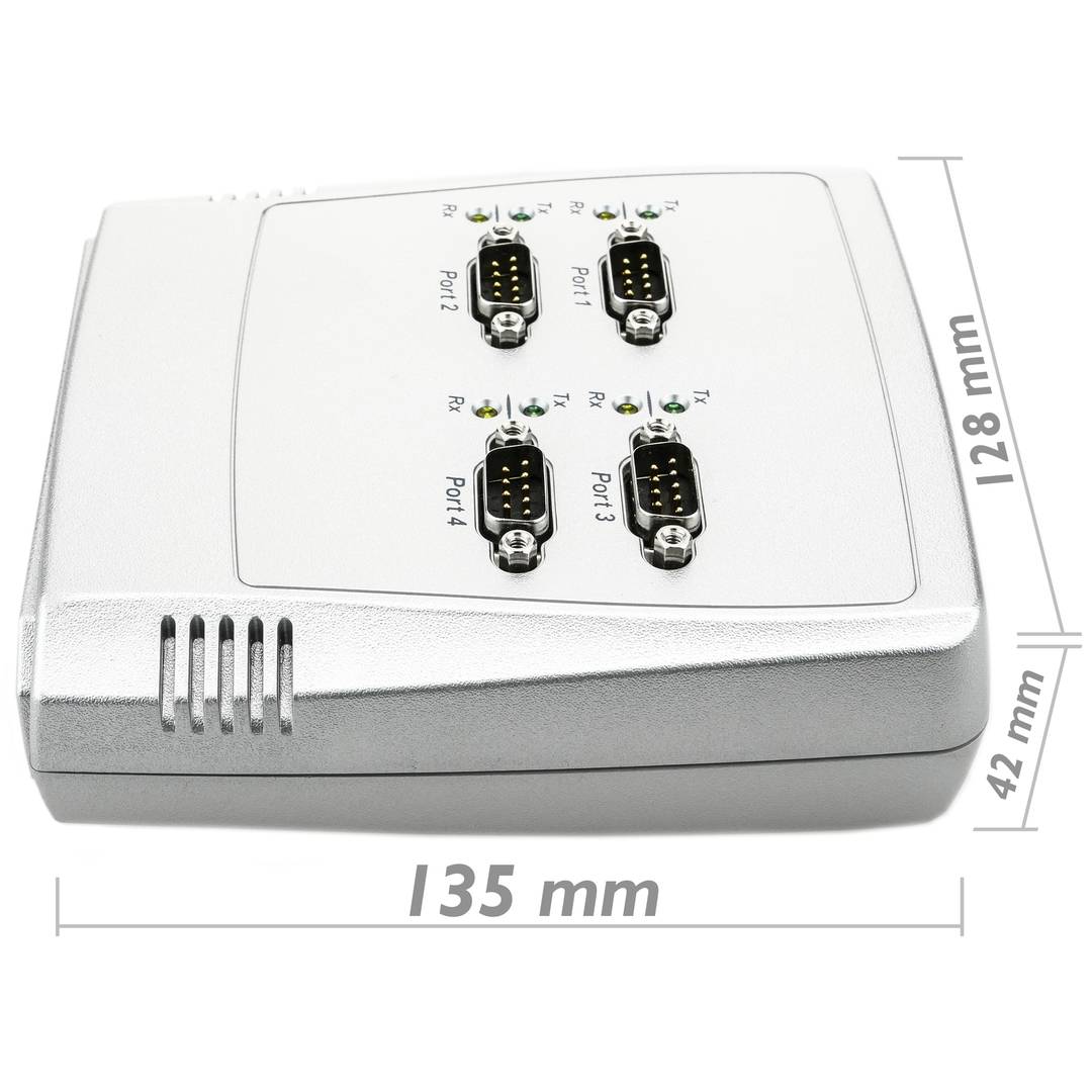 Serial server 4 x RS232 RS422 RS485 to ethernet TCP IP UDP RJ45 10/100 Mbps NCOM-413