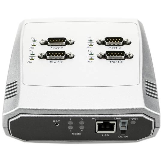 Serial server 4 x RS232 RS422 RS485 to ethernet TCP IP UDP RJ45 10/100 Mbps NCOM-413