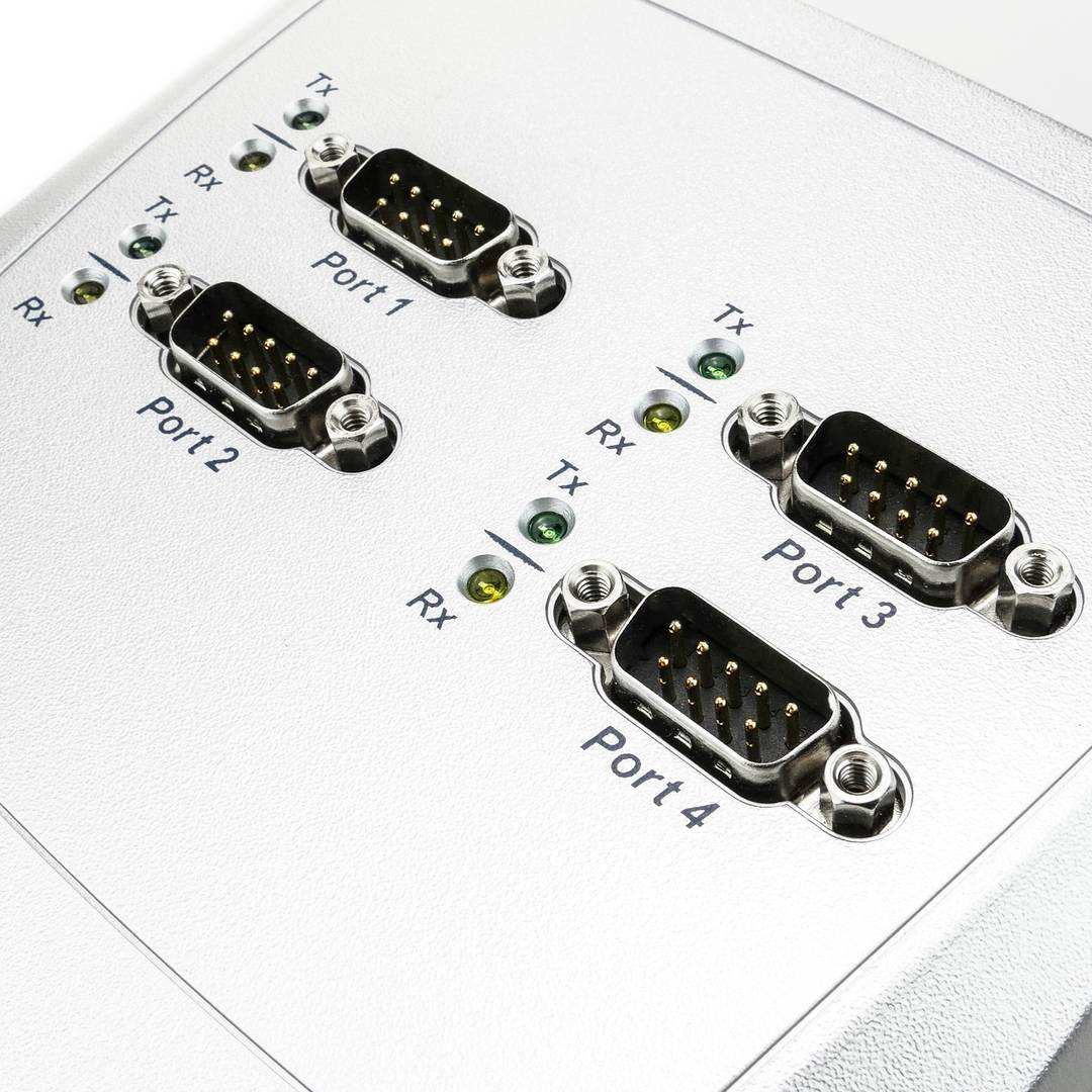 Serial server 4 x RS232 RS422 RS485 to ethernet TCP IP UDP RJ45 10/100 Mbps NCOM-413