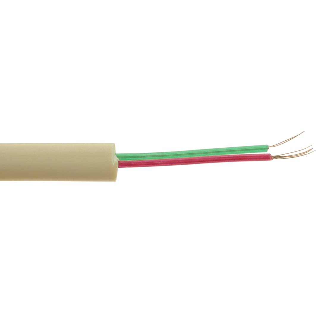 Bobina de cable telefónico plano de 2 hilos color beige bobina 100m -  Cablematic