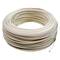 Elastyczna 4-żyłowa cewka kabla telefonicznego z kości słoniowej (100 m)