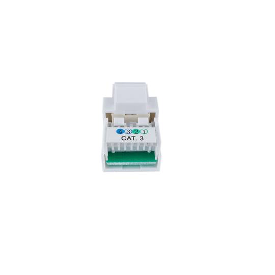 Keystone telefònic RJ11 femella 6P4C TB110 categoria 3 model-B